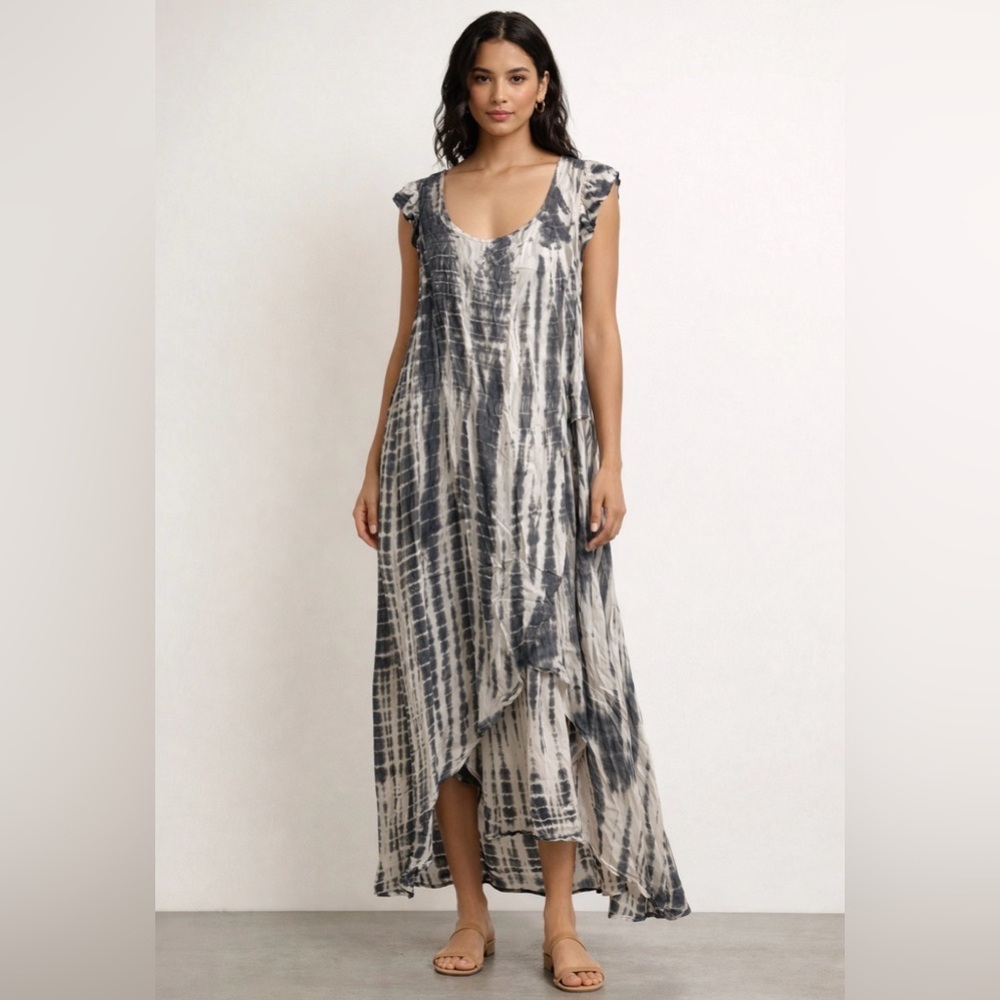 NWT STARK X Jill Dress Charcoal Vintage Dye Size Large